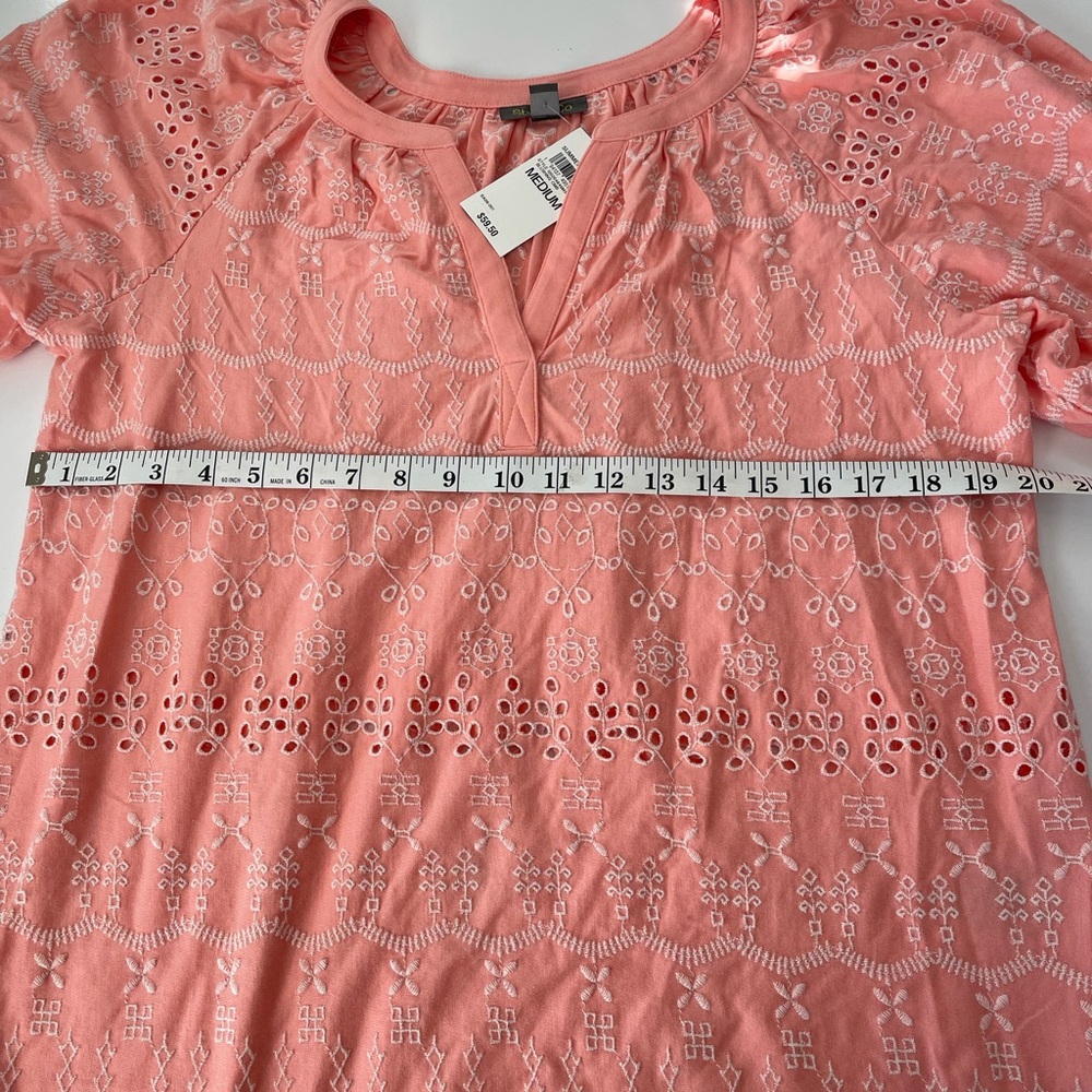 Style & Co. Coral Eyelet Blouse - Picture 7 of 7
